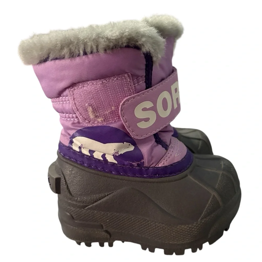 Sorel Infant Toddler Waterproof Snow Commander Boots Shoes Size 4